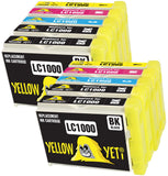 Yellow Yeti Replacement for Brother LC1000 10 Ink Cartridges compatible with Brother DCP-130C DCP-135C DCP-150C DCP-330C DCP-350C DCP-357C DCP-540CN DCP-560CN DCP-770CW MFC-235C MFC-465CN FAX-2840