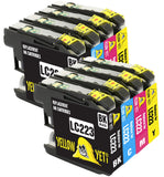 Yellow Yeti Replacement for Brother LC223 8 Ink Cartridges compatible with Brother DCP-J4120DW MFC-J5320DW MFC-J5620DW MFC-J4420DW MFC-J4620DW MFC-J4625DW MFC-J680DW MFC-J5720DW MFC-J480DW DCP-J562DW