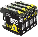 Yellow Yeti Replacement for Brother LC223 Black Ink Cartridges compatible with Brother DCP-J4120DW MFC-J5320DW MFC-J5620DW MFC-J4420DW MFC-J4620DW MFC-J4625DW MFC-J680DW MFC-J5720DW MFC-J480DW