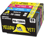 Yellow Yeti Replacement for Canon PGI-1500XL PGI-1500 XL Ink Cartridges compatible with Canon MAXIFY MB2050 MB2350 MB2750 MB2150 MB2155 MB2755 (1 Black + 1 Cyan + 1 Magenta + 1 Yellow)
