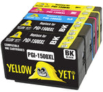 Yellow Yeti Replacement for Canon PGI-1500XL PGI-1500 XL Ink Cartridges compatible with Canon MAXIFY MB2050 MB2350 MB2750 MB2150 MB2155 MB2755 (2 Black + 1 Cyan + 1 Magenta + 1 Yellow)