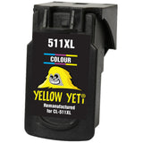Yellow Yeti CL-511XL CL-510 XL Remanufactured Colour Ink Cartridge for Canon Pixma iP2700 iP2702 MP230 MP240 MP250 MP260 MP270 MP280 MP480 MP490 MP495 MP499 MX320 MX330 MX350 MX360 MX410 MP252 MP282