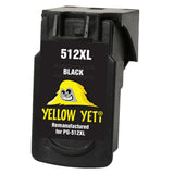 Yellow Yeti PG-512XL PG-512 XL Remanufactured Black Ink Cartridge for Canon Pixma MP230 MP240 MP250 MP252 MP260 MP270 MP280 MP282 MP480 MP490 MP495 MP499 iP2700 iP2702 MX320 MX330 MX350 MX360 MX410