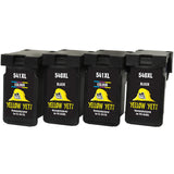 Yellow Yeti PG-540XL CL-541XL Remanufactured Ink Cartridges (2 Black, 2 Colour) for Canon Pixma MG3250 MG3550 MG4250 MG3150 MX395 MX535 MG3650 MG2250 MG2150 MX525 MX475 MX435 MX375 MX455 MG4150