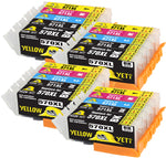 Yellow Yeti Replacement for Canon PGI-570XL CLI-571XL 20 Ink Cartridges compatible with Canon Pixma TS5050 MG5750 MG5751 TS6050 MG6850 MG6851 TS5051 TS5053 TS6051 TS6052 MG5752 MG5753