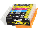 Yellow Yeti Replacement for Canon PGI-570XL CLI-571XL Ink Cartridges compatible with Canon Pixma MG7750 TS8050 TS9050 MG7751 MG7752 (1 PG Black + 1 Black + 1 Cyan + 1 Magenta + 1 Yellow + 1 Grey)