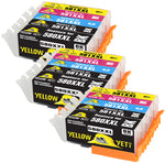 Yellow Yeti Replacement for Canon PGI-580XXL CLI-581XXL 15 Ink Cartridges compatible with Canon Pixma TS6150 TS6250 TS8150 TS8250 TR8550 TS9550 TS705 TR7550 TS9150 TS6251 TS6151 TS9551C