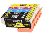 Yellow Yeti Replacement for Epson 26 26XL 5 Ink Cartridges compatible with Epson Expression Premium XP-610 XP-620 XP-600 XP-700 XP-605 XP-615 XP-710 XP-520 XP-800 XP-625 XP-720 XP-820 XP-510