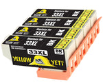 Yellow Yeti Replacement for Epson 33 33XL Black Ink Cartridges compatible with Epson Expression Premium XP-640 XP-630 XP-830 XP-900 XP-540 XP-530 XP-7100 XP-635 XP-645
