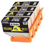 Yellow Yeti Replacement for Epson 378 378XL Black Ink Cartridges compatible with Epson Expression Photo XP-8500 XP-8505 HD XP-15000 XP-8000 XP-8005