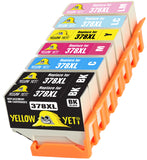 Yellow Yeti Replacement for Epson 378 378XL Ink Cartridges compatible with Epson Expression Photo XP-8500 XP-8505 HD XP-15000 (2 Black + 1 Cyan + 1 Magenta + 1 Yellow + 1 Light Cyan + 1 Light Magenta)
