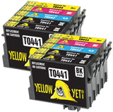 Yellow Yeti Replacement for Epson T0441 T0442 T0443 T0444 T0445 Ink Cartridges compatible with Epson Stylus C64 C66 C84 C86 CX3600 CX3650 CX4600 CX6400 CX6600 (4 Black + 2 Cyan + 2 Magenta + 2 Yellow)
