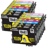 Yellow Yeti Replacement for Epson T0487 T0481 T0482 T0483 T0484 T0485 T0486 14 Ink Cartridges compatible with Epson Stylus Photo R300 R220 R340 R200 R320 RX500 RX600 RX620 RX640