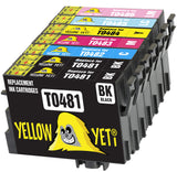 Yellow Yeti Replacement for Epson T0487 T0481 T0482 T0483 T0484 T0485 T0486 7 Ink Cartridges compatible with Epson Stylus Photo R300 R220 R340 R200 R320 RX500 RX600 RX620 RX640