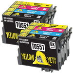 Yellow Yeti Replacement for Epson T0551 T0552 T0553 T0554 T0556 Ink Cartridges compatible with Epson Stylus Photo R240 R245 RX400 RX420 RX425 RX450 RX520 (2 Black + 2 Cyan + 2 Magenta + 2 Yellow)