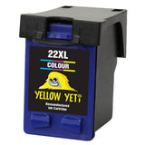 Yellow Yeti Remanufactured 22XL 22 XL Colour Ink Cartridge for HP Deskjet F2120 F2180 F2280 F335 F375 F380 F390 F4180 F4190 3940 D1460 D1530 D2360 D2460 Officejet 4315 4355 PSC 1410 1415