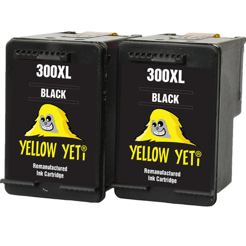 Yellow Yeti Remanufactured 300XL 300 XL Black Ink Cartridges for HP Deskjet D1660 D1663 D2530 D2545 D2560 D2660 D5560 F2420 F2480 F4210 F4240 F4272 F4280 F4580 F4583 Photosmart C4780 C4680