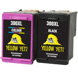 Yellow Yeti Remanufactured 300XL 300 XL Ink Cartridges (Black, Colour) for HP Deskjet D1660 D1663 D2530 D2545 D2560 D2660 D5560 F2420 F2480 F4210 F4240 F4272 F4280 F4580 F4583 Photosmart C4780 C4680