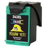 Yellow Yeti Remanufactured 343 Colour Ink Cartridge for HP Photosmart 2575 2610 2710 2713 8150 8450 8750 C3180 DeskJet 460 460c 5740 6540 6620 6840 9800 PSC 1610 2355 Officejet 100 150 6210 7310 H470