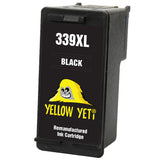 Yellow Yeti Remanufactured 339 Black Ink Cartridge for HP DeskJet 5740 5745 5940 6540 6620 6840 6980 9800 Photosmart 2570 2573 2575 2605 2610 2710 8050 8150 8450 8750