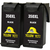 Yellow Yeti Remanufactured 350XL 350 XL Black Ink Cartridges for HP Photosmart C4280 C4340 C4380 C4424 C4480 C4485 C4524 C4580 C4585 C5280 D5360 Deskjet D4260 D4360 Officejet J6424 J5780 J5785