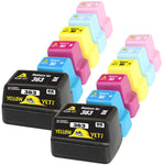 Yellow Yeti Replacement for HP 363 | 12 Ink Cartridges compatible with HP Photosmart C7280 C8180 C5180 C6180 C6280 C7180 3310 3210 3110 8250 D6160 D7160 D7260 D7460