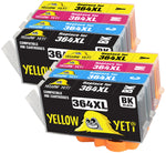 Yellow Yeti Replacement for HP 364 364XL Ink Cartridges compatible with HP Photosmart 5520 5510 6520 7520 7510 6510 B209a Officejet 4620 Deskjet 3520 3070A (2 Black + 2 Cyan + 2 Magenta + 2 Yellow)