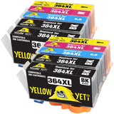 Yellow Yeti Replacement for HP 364 364XL Ink Cartridges compatible with HP Photosmart 5520 5510 6520 7520 7510 6510 B209a Officejet 4620 Deskjet 3520 3070A (4 Black + 2 Cyan + 2 Magenta + 2 Yellow)