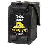 Yellow Yeti Remanufactured 56 Black Ink Cartridge for HP Deskjet 450 450CBi 5150 5550 9680 Officejet 4212 4215 5610 6110 Photosmart 7260 7350 7450 7660 7762 7960 PSC 1210 1215 1216 1315 2110