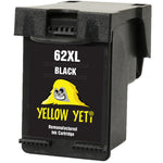 Yellow Yeti Remanufactured 62XL 62 XL Black Ink Cartridge for HP Envy 5540 5600 5640 5642 5643 5644 5646 5660 5665 7600 7640 7645 Officejet 5740 5742 5744 5745 5746 8040 8045 [3 Years Warranty]