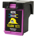 Yellow Yeti Remanufactured 62XL 62 XL Colour Ink Cartridge for HP Envy 5540 5600 5640 5642 5643 5644 5646 5660 5665 7600 7640 7645 Officejet 5740 5742 5744 5745 5746 8040 8045 [3 Years Warranty]