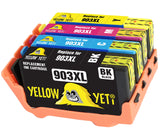Yellow Yeti Replacement for HP 903 903XL Ink Cartridges compatible with HP Officejet Pro 6950 6960 6970 6975 (1 Black + 1 Cyan + 1 Magenta + 1 Yellow)