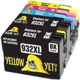 Yellow Yeti Replacement for HP 932 933 932XL 933XL Ink Cartridges compatible with HP Officejet 6600 6700 7110 7610 7612 7620 6100 7510 7600 (2 Black + 1 Cyan + 1 Magenta + 1 Yellow)