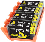 Yellow Yeti Replacement for HP 934 934XL C2P23AE 4 Black Ink Cartridges compatible with HP OfficeJet Pro 6830 6230 6220 6825 6835 OfficeJet 6820 6815 6812