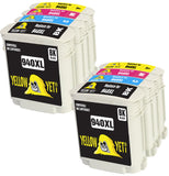 Yellow Yeti Replacement for HP 940 940XL Ink Cartridges compatible with HP OfficeJet Pro 8000 8500 8500A A809a A809n A909a A909g A910a A910g (2 Black + 2 Cyan + 2 Magenta + 2 Yellow)