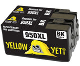 Yellow Yeti Replacement for HP 950 950XL CN045AE 2 Black Ink Cartridges compatible with HP OfficeJet Pro 8600 8610 8620 8100 251dw 276dw 8615 8616 8625 8630 8640 8660