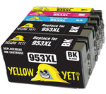 Yellow Yeti Replacement for HP 953 953XL Ink Cartridges compatible with HP OfficeJet Pro 8710 8720 8725 7740 8715 8725 8210 7720 8718 8728 8730 8740 7730 8218 (2 Black + 1 Cyan + 1 Magenta + 1 Yellow)