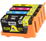 Yellow Yeti Replacement for Lexmark 100 100XL Ink Cartridges compatible with Lexmark S305 S402 S405 S505 S602 S605 S815 S816 Pro 202 205 209 705 805 901 905 (1 Black + 1 Cyan + 1 Magenta + 1 Yellow)