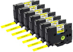 Yellow Yeti 7 Labelling Tape Cassettes TZe-631 TZ-631 12mm x 8m Black on Yellow Laminated Label Tapes compatible with Brother P-Touch PT-1000 PT-H100 PT-D210VP PT-D400 PT-D600VP PT-P700 PT-P750W CUBE